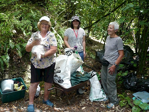 Coquette, Sally, Chinutsu and Mel, Kowhai Park volunteers